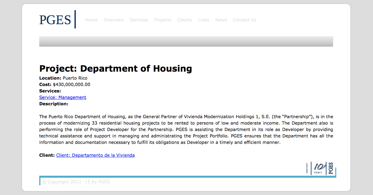'Project - Department of Housing'